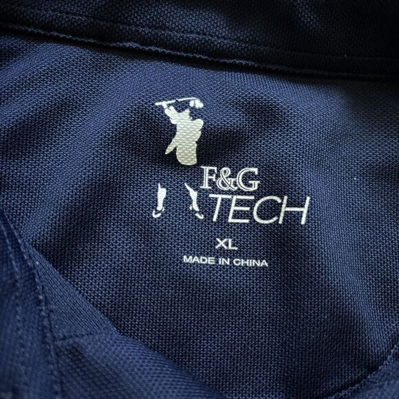 Fairway & Greene (F&G) Tech Classic Golf Shirt  (Men’s Size XL)  Blue • EUC - Picture 2 of 4